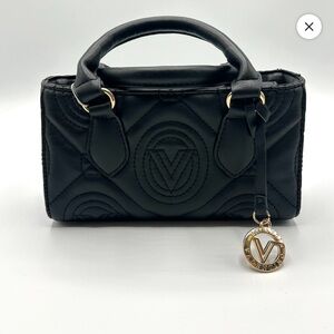 Valentino Orlandi Black Mini Quilted Tote